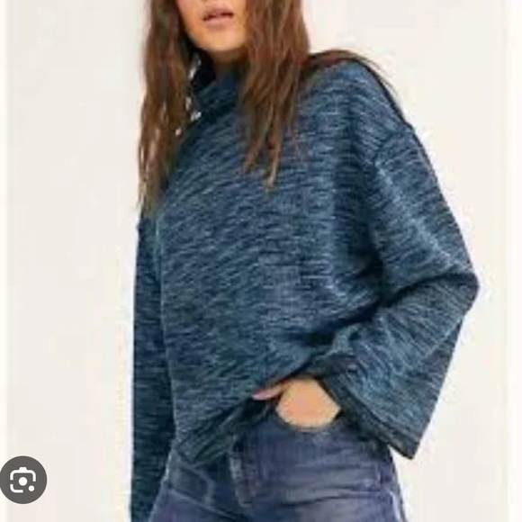 NWT Free People Turtleneck Sweater “overboard combo” - Picture 1 of 5